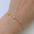 Gold Tiny Star Cubic Zirconia Bracelet on a Delicate Beaded Gold Chain