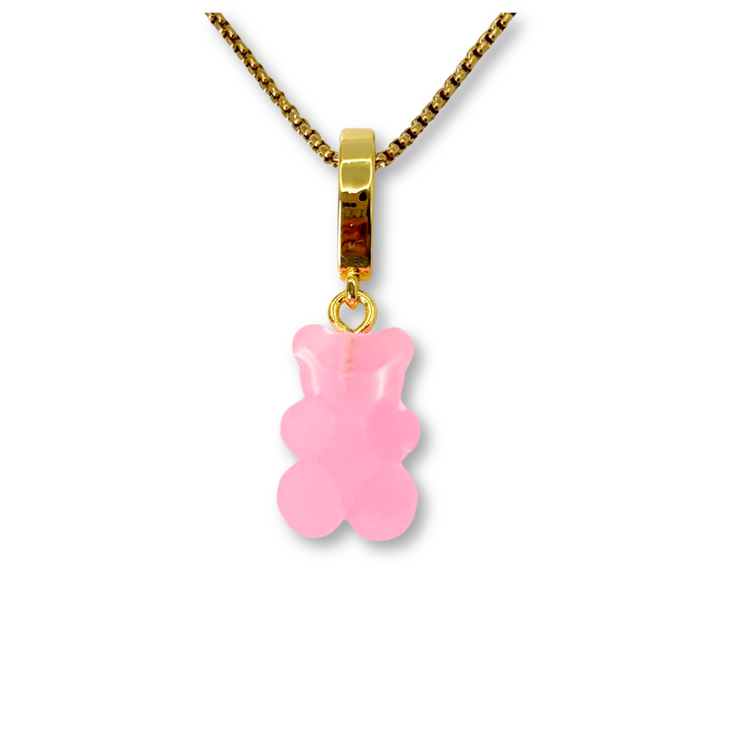 Sugar Coated Gummy Bear Pendant in Bubblegum Pink