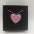 Pink Enamel Heart Pendant