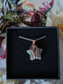 Labradorite Wire Wrapped Crystal Star Necklace on Sterling Silver Chain