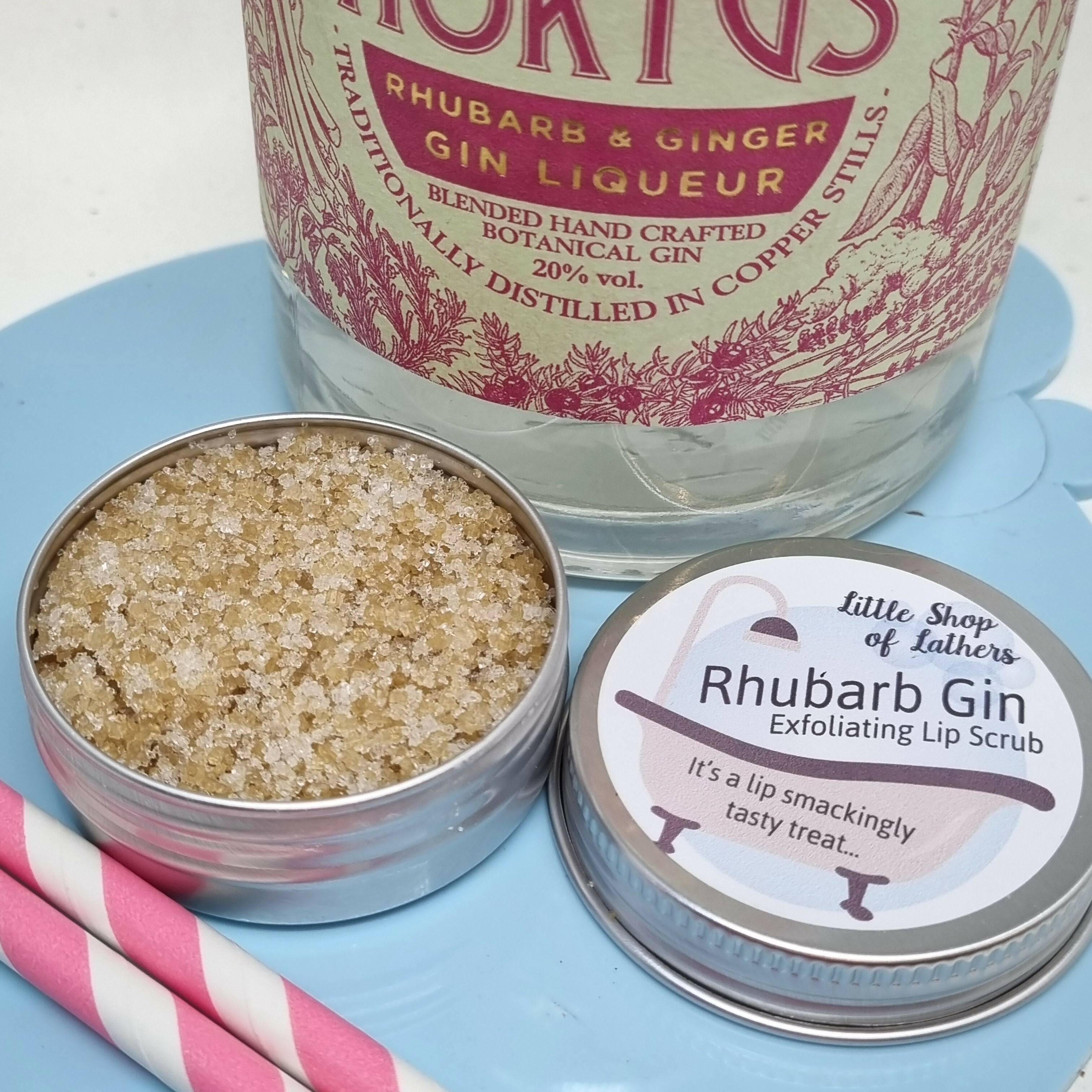 Exfoliating Lip Sugar Scrub - Rhubarb Gin