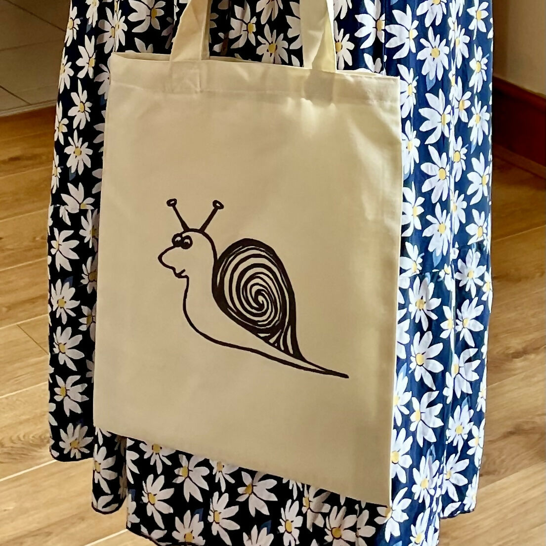 Mouse And Snail Tote Bags