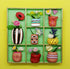 Flower and Vase Trinket Tray in Green