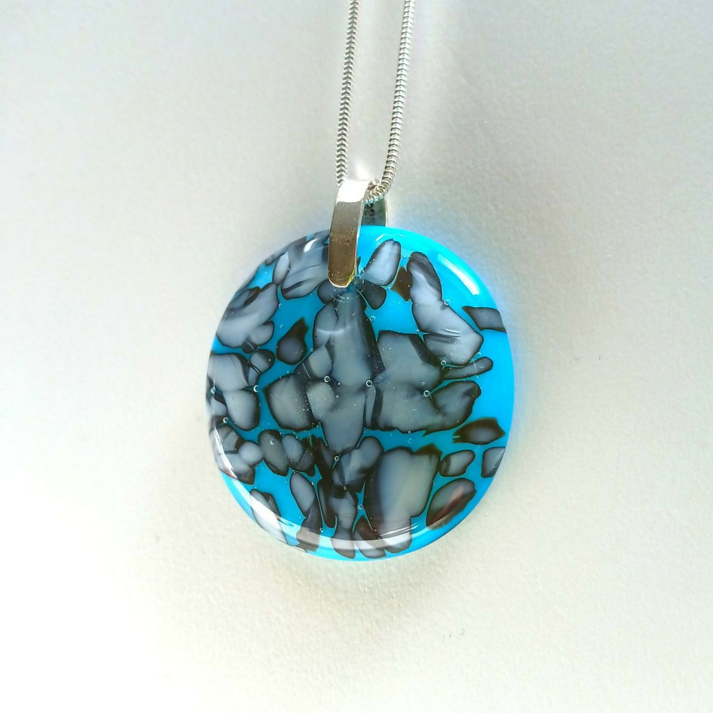 Fused Glass Circular Pendant