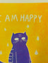 I Am Happy Riso Print