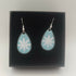 Powder Blue Teardrop Enamel Earrings with White Star