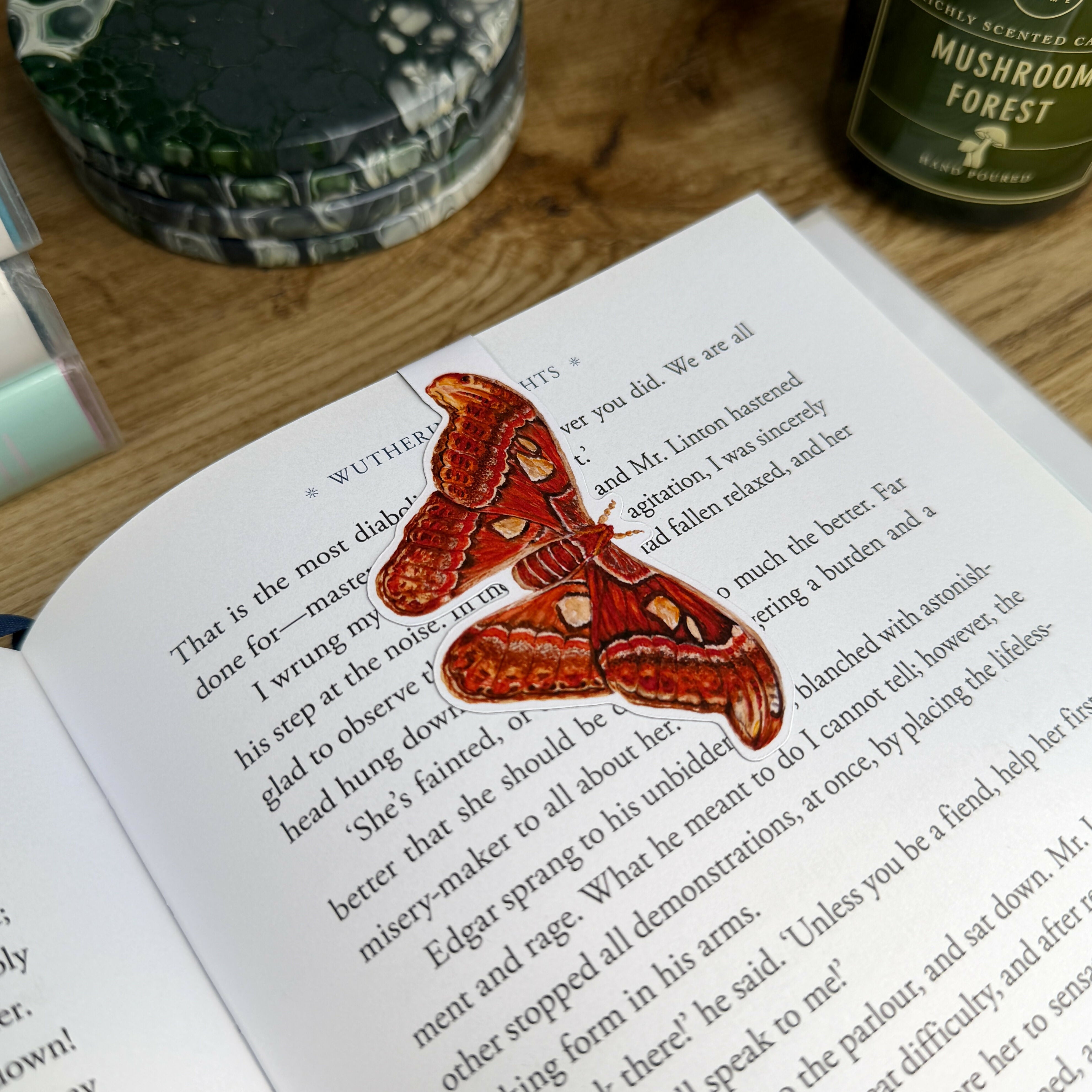 Atlas Moth - Matt Magnetic Bookmark