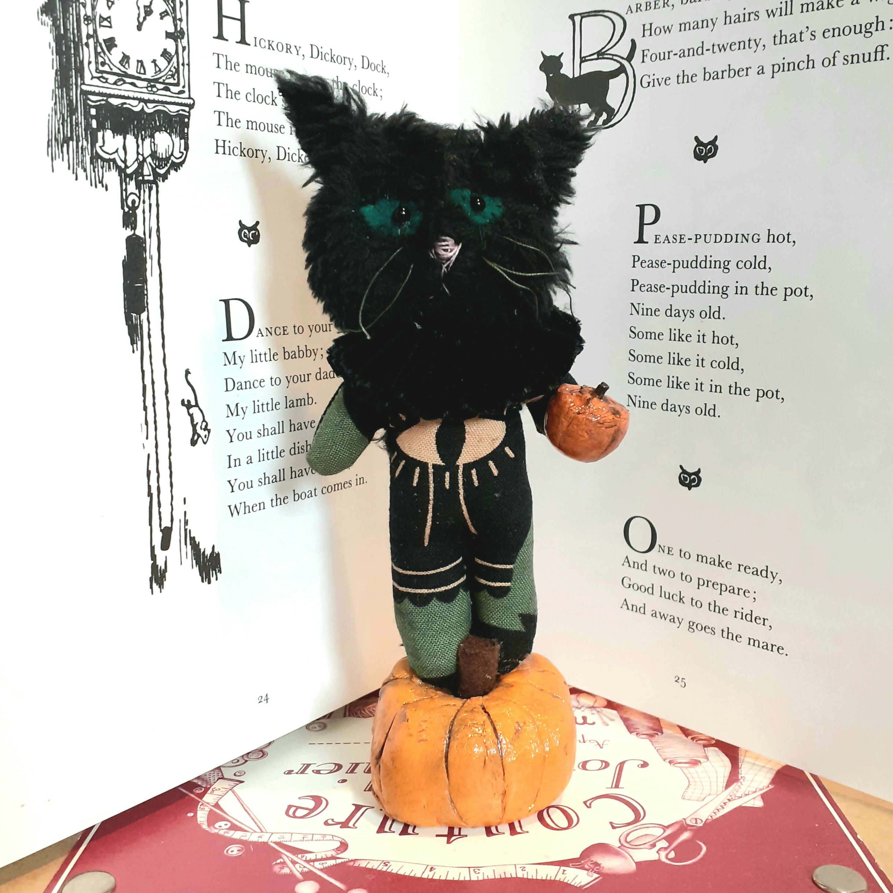 Cat On Pumpkin Ornament