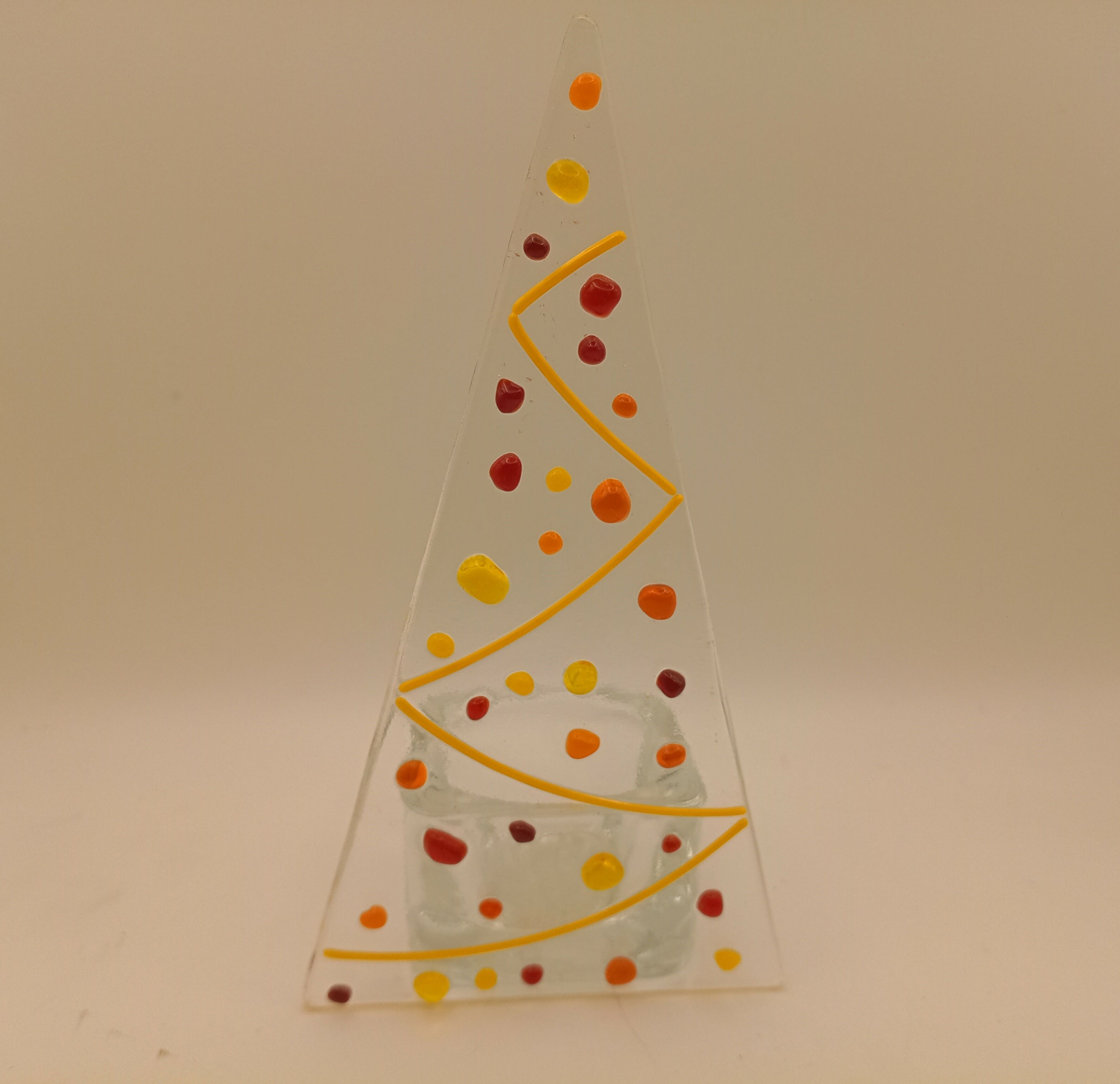 Fused Glass Christmas Tree Tealight