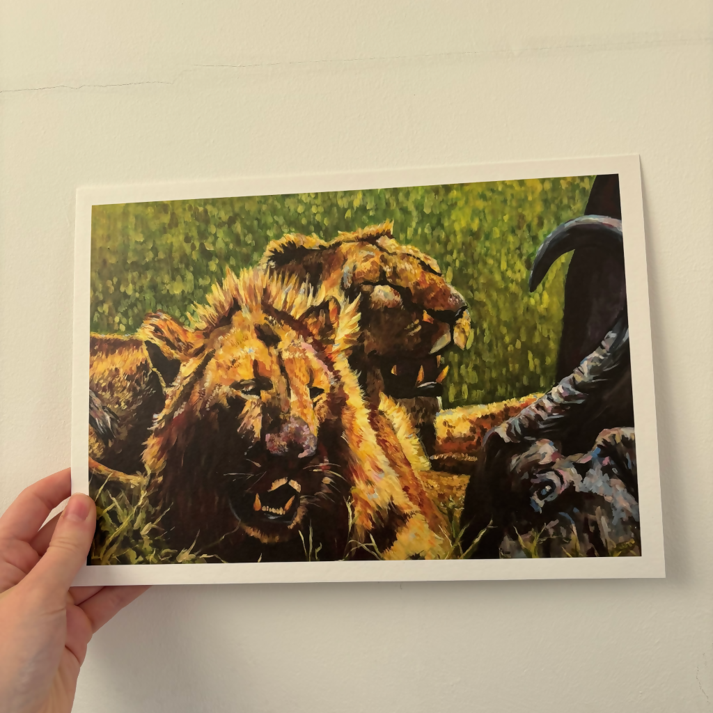 A4 Lion Print