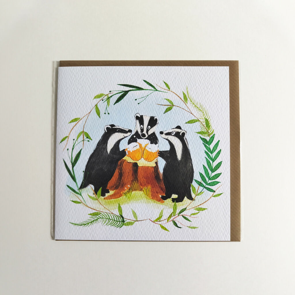 Badger Cheers Greeting Card