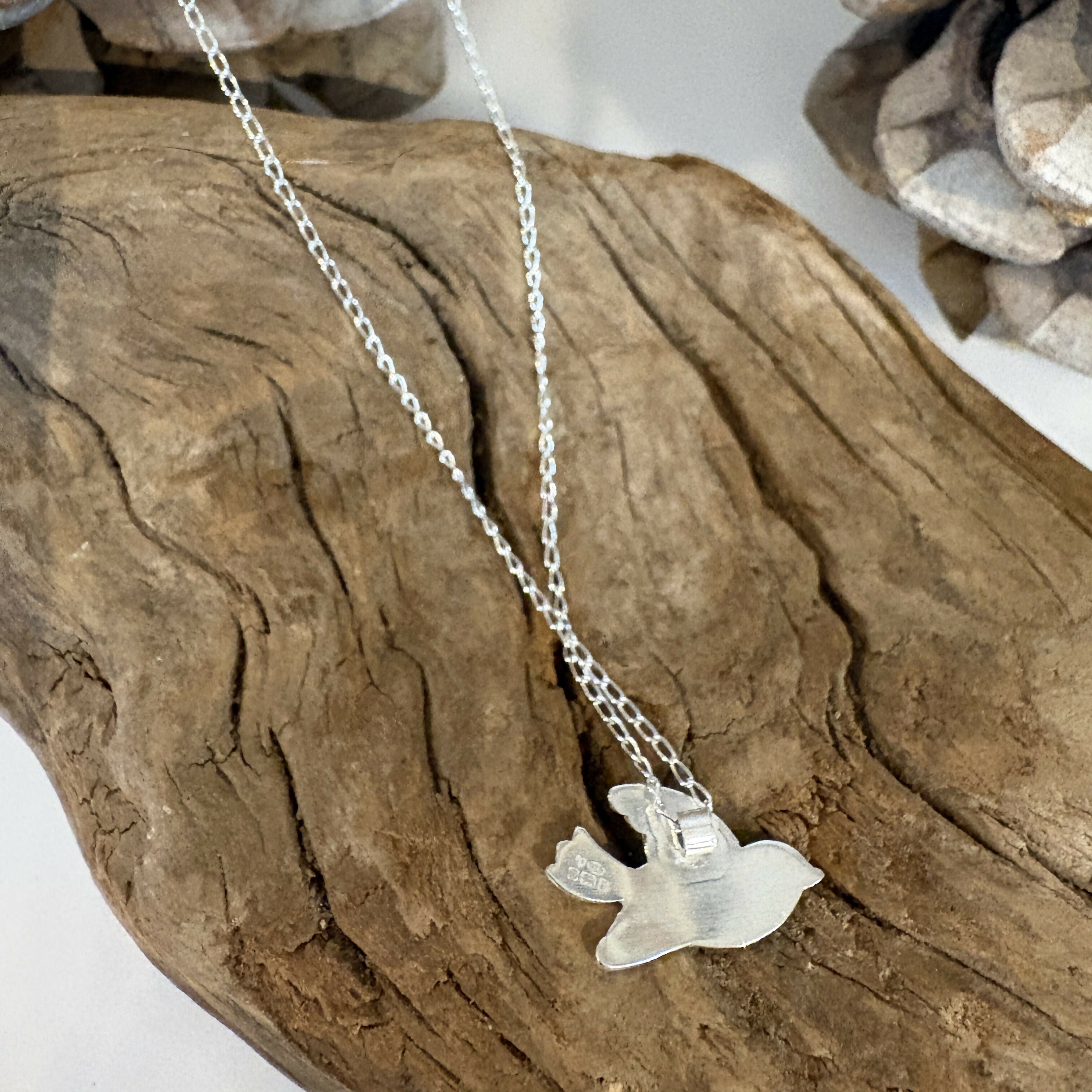 Sterling Silver Small Flying Bird Pendant
