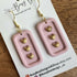 Valentines Day Dangle Earrings / Handmade Polymer Clay Jewellery