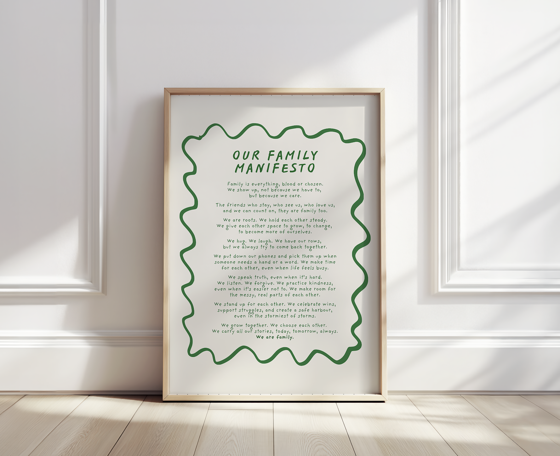 Family Manifesto A4 Art Print