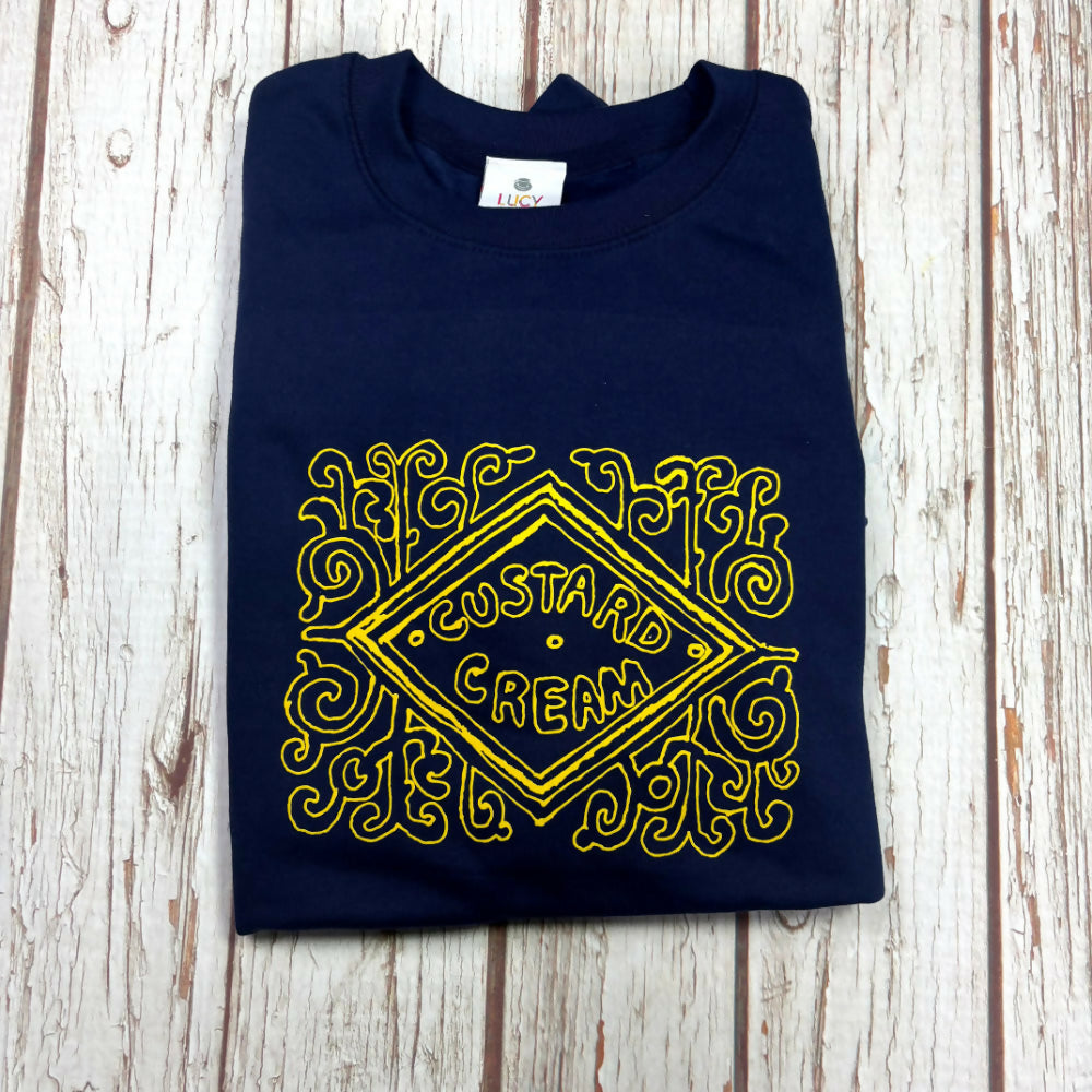 Custard Cream Navy Blue Unisex Sweatshirt