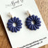 Flower Dangle Earrings – Polymer Clay Textured Earrings, Dainty Earrings, Handmade Clay Jewellery