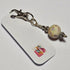 DECORATIVE GLASS BAG CHARM/KEYRING
