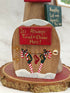 30cm Red Handmade, Free Standing Painted Wooden Bell Shaped Topped Toadstool Elf House - Whimsical Woodland Ornament & Holiday Keepsake