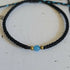 Aquamarine Birthstone Bracelet; Single Crystal Macrame Adjustible March Gift Bracelet