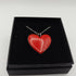 Scarlet Red Enamel Heart Pendant