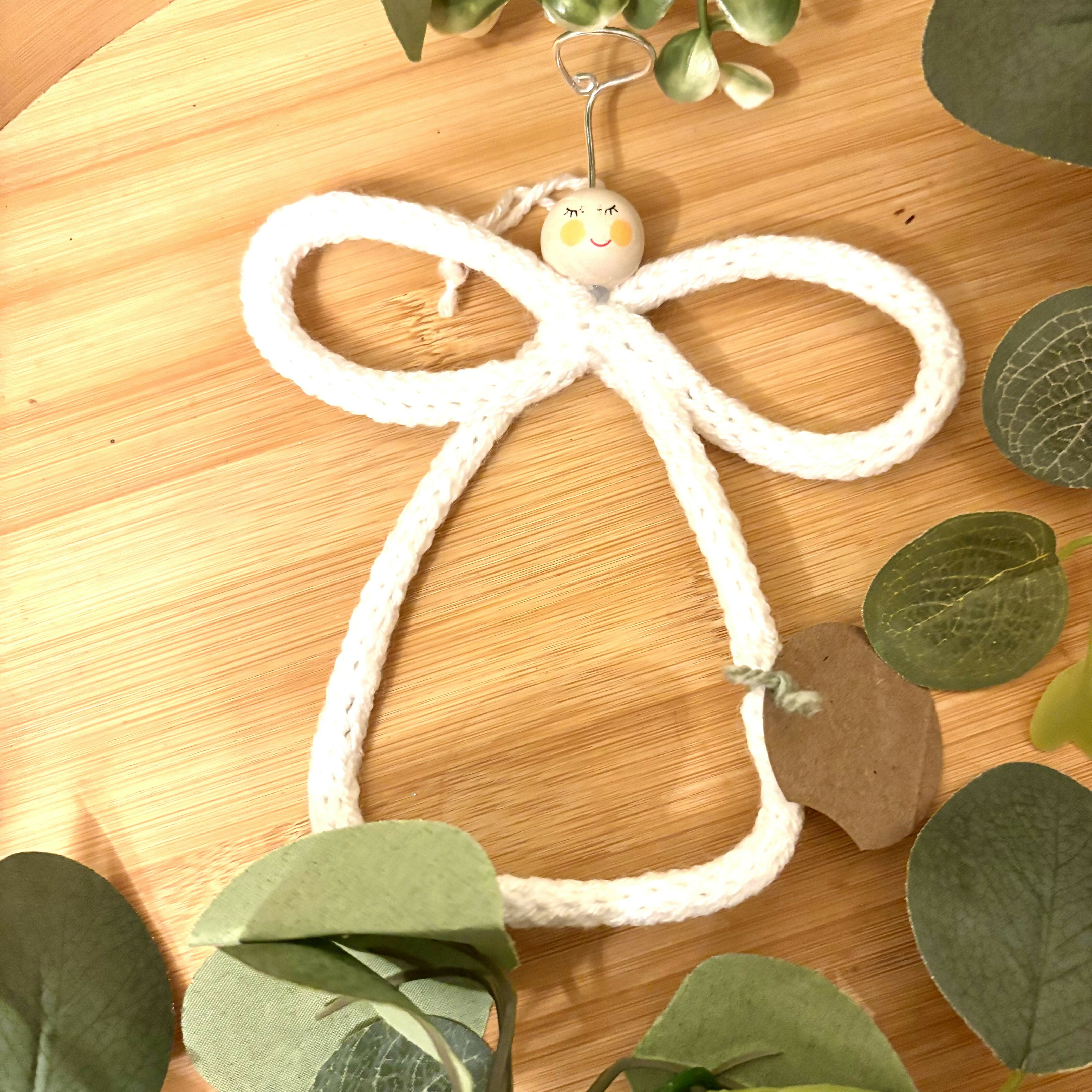 Woolly Wire Angel Christmas Decoration