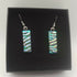 Green and Pink Rippled Dichroic Earrings