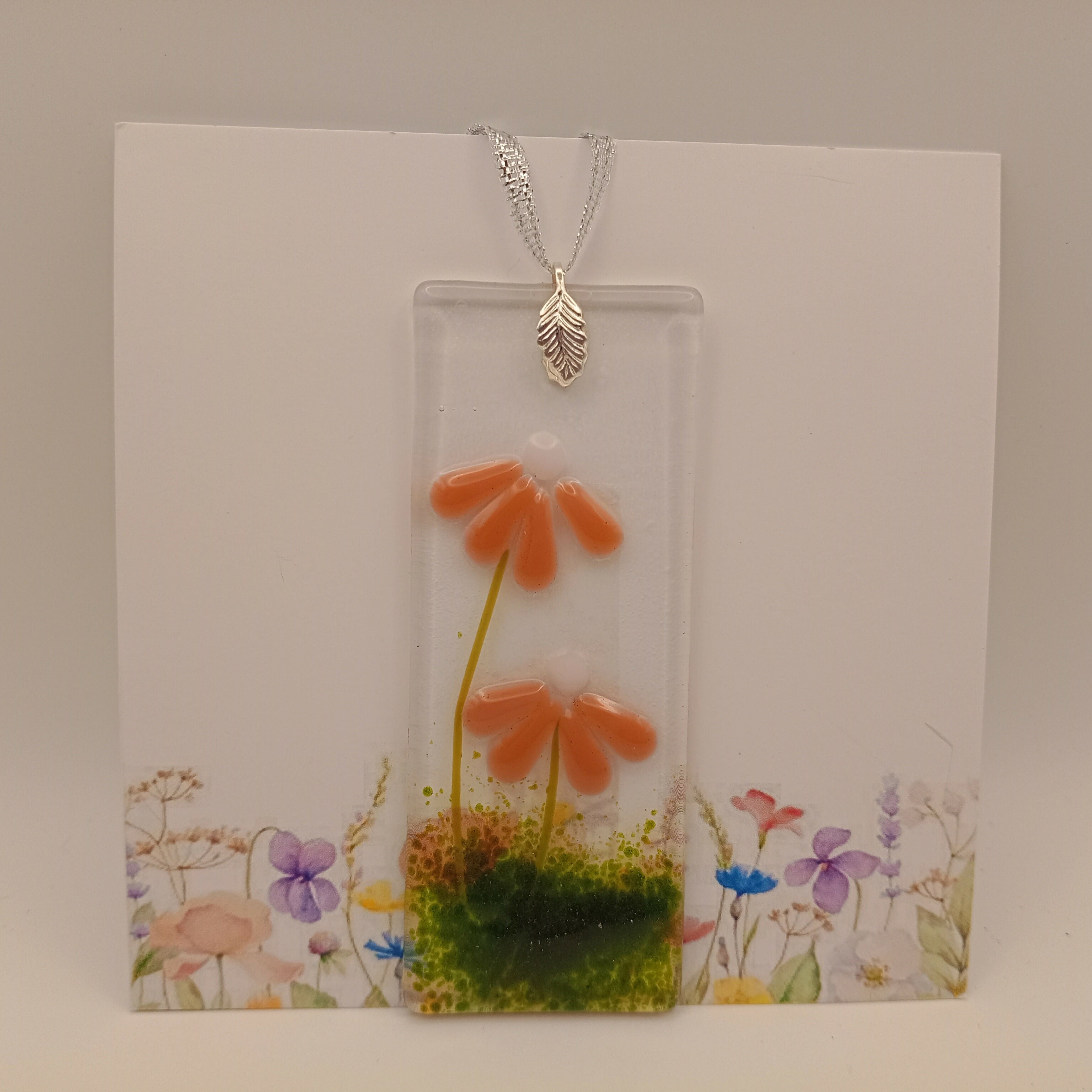 Fused Glass Flower Card
