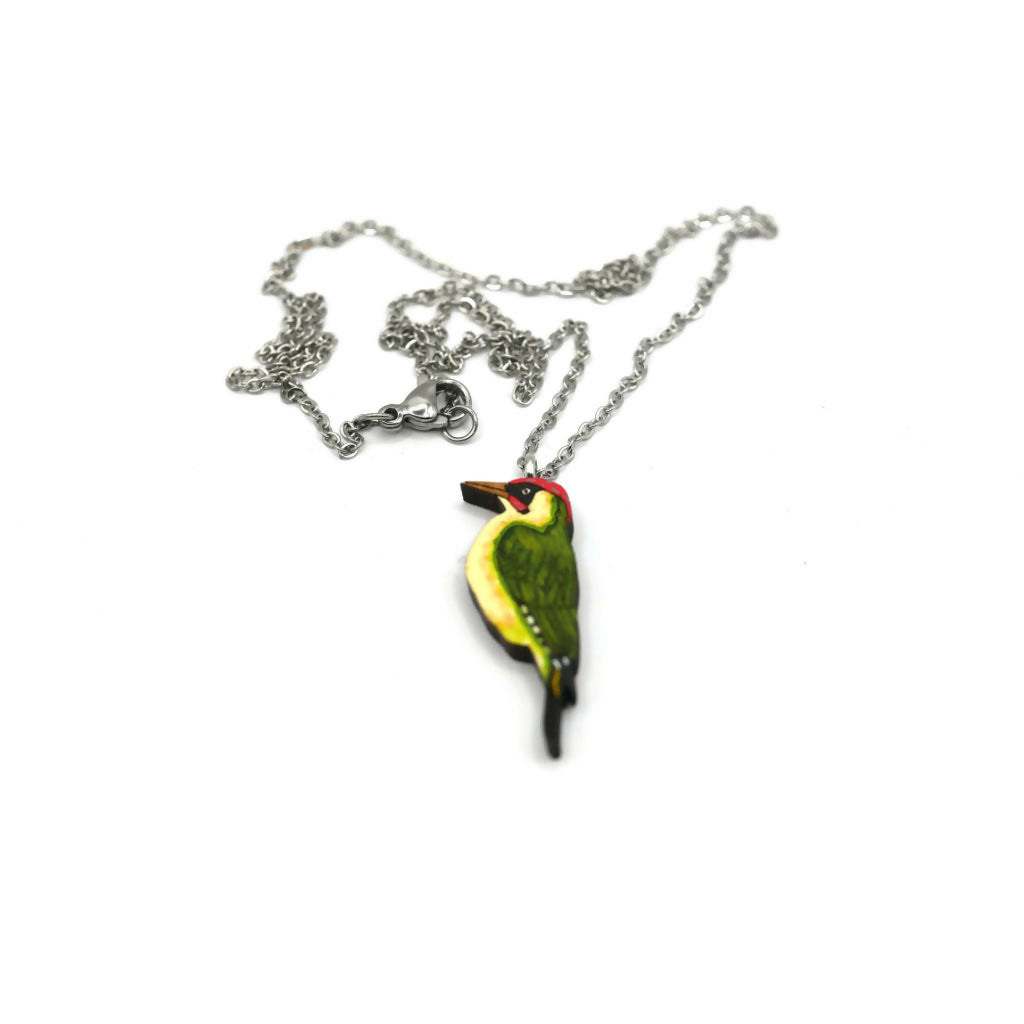 Green Woodpecker Necklace