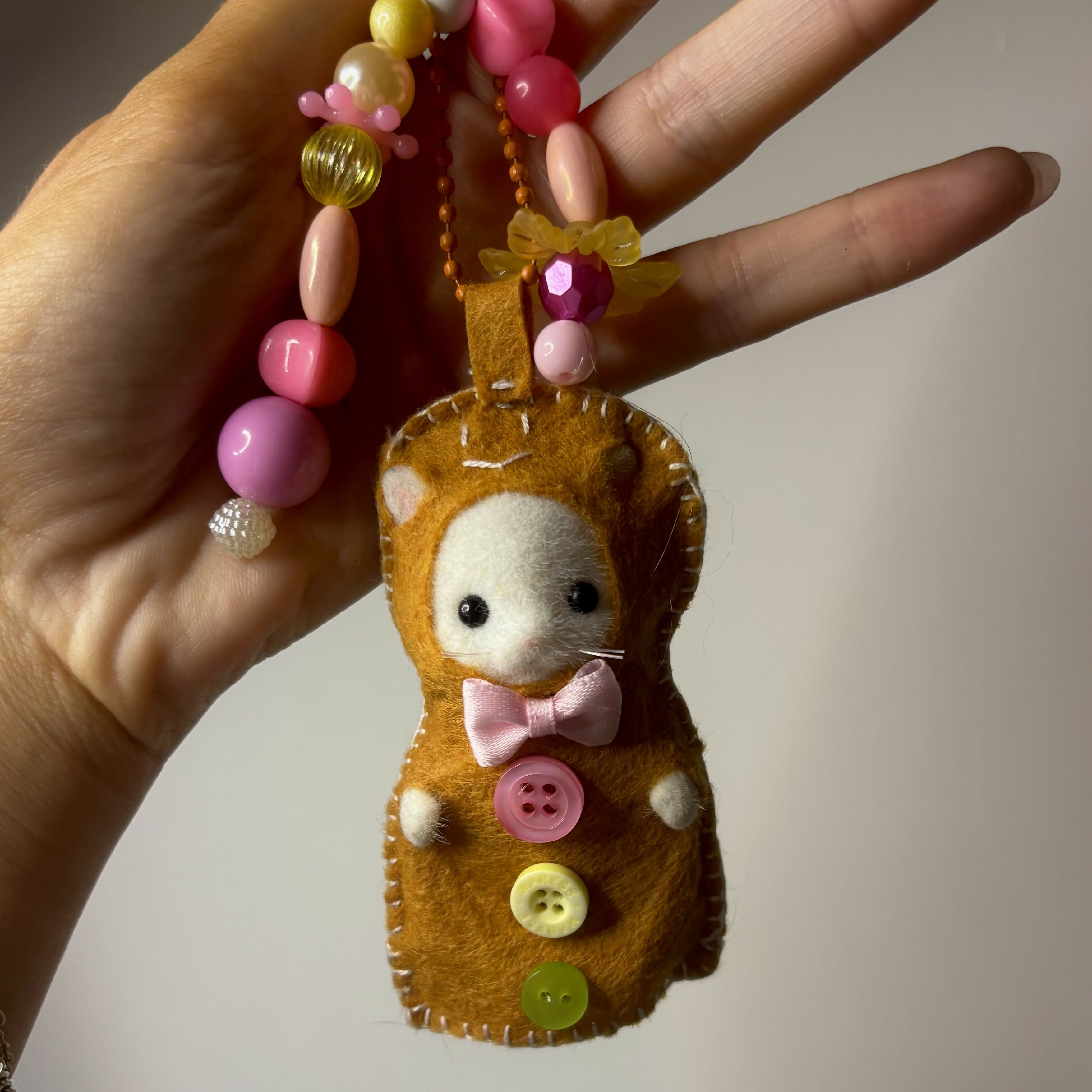 Gingerbread Felt Keyring