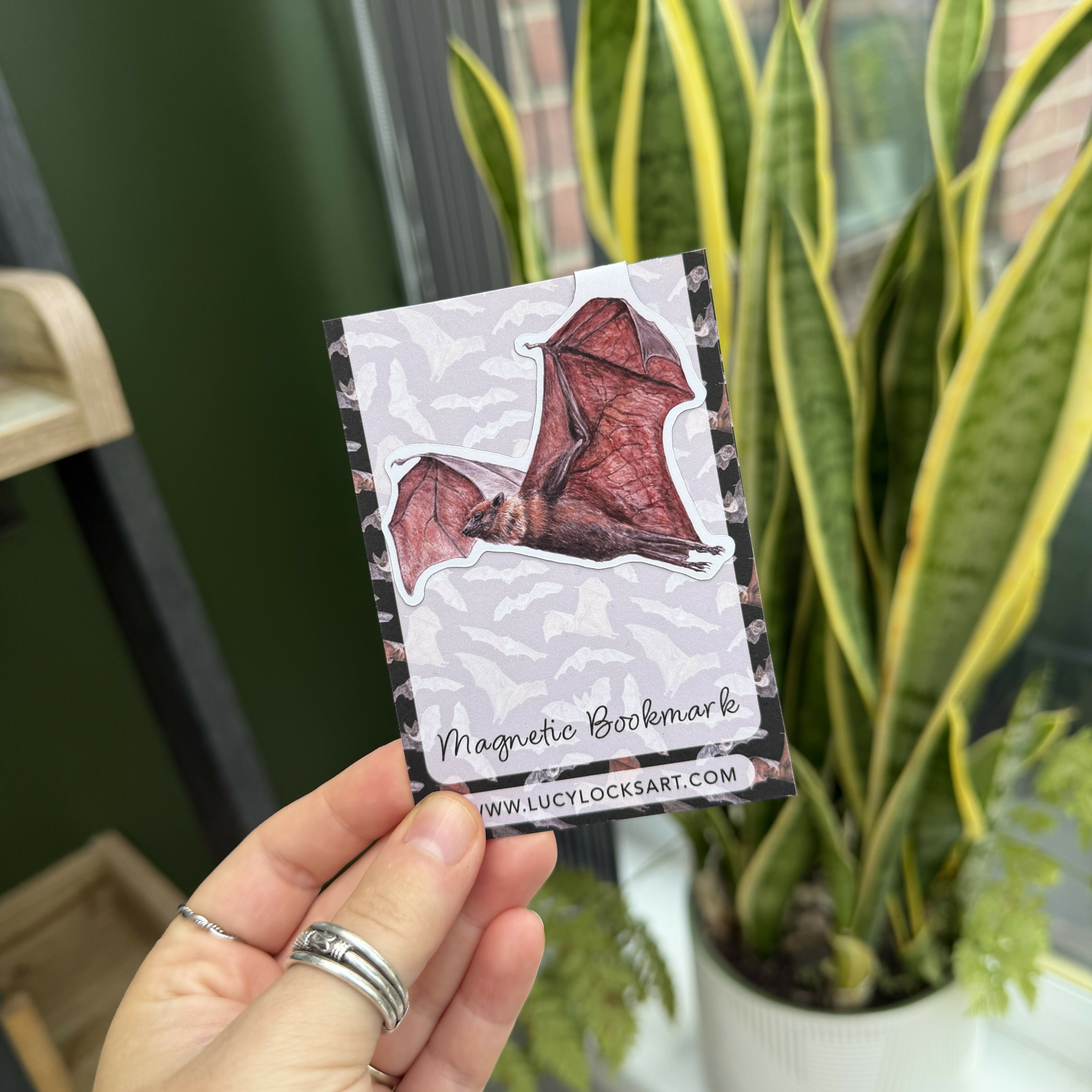 Flying Fox Bat - Matt Magnetic Bookmark