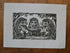 Hedgehog tea party Lino print