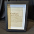 Framed Graduate definition Engraved Wooden Sign | A5 Print in Black Frame