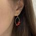 Red Poppy Flower Earrings