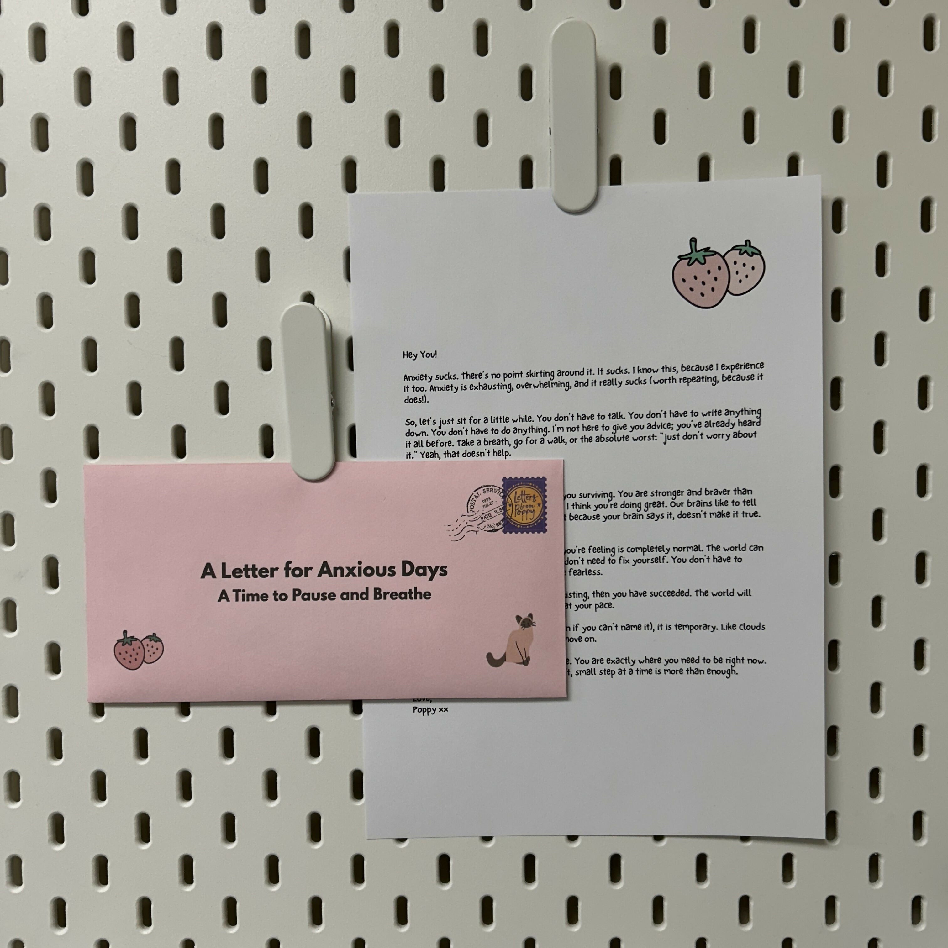 Anxious Days Letter for Pausing and Breathing