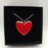 Scarlet Red Enamel Heart Pendant