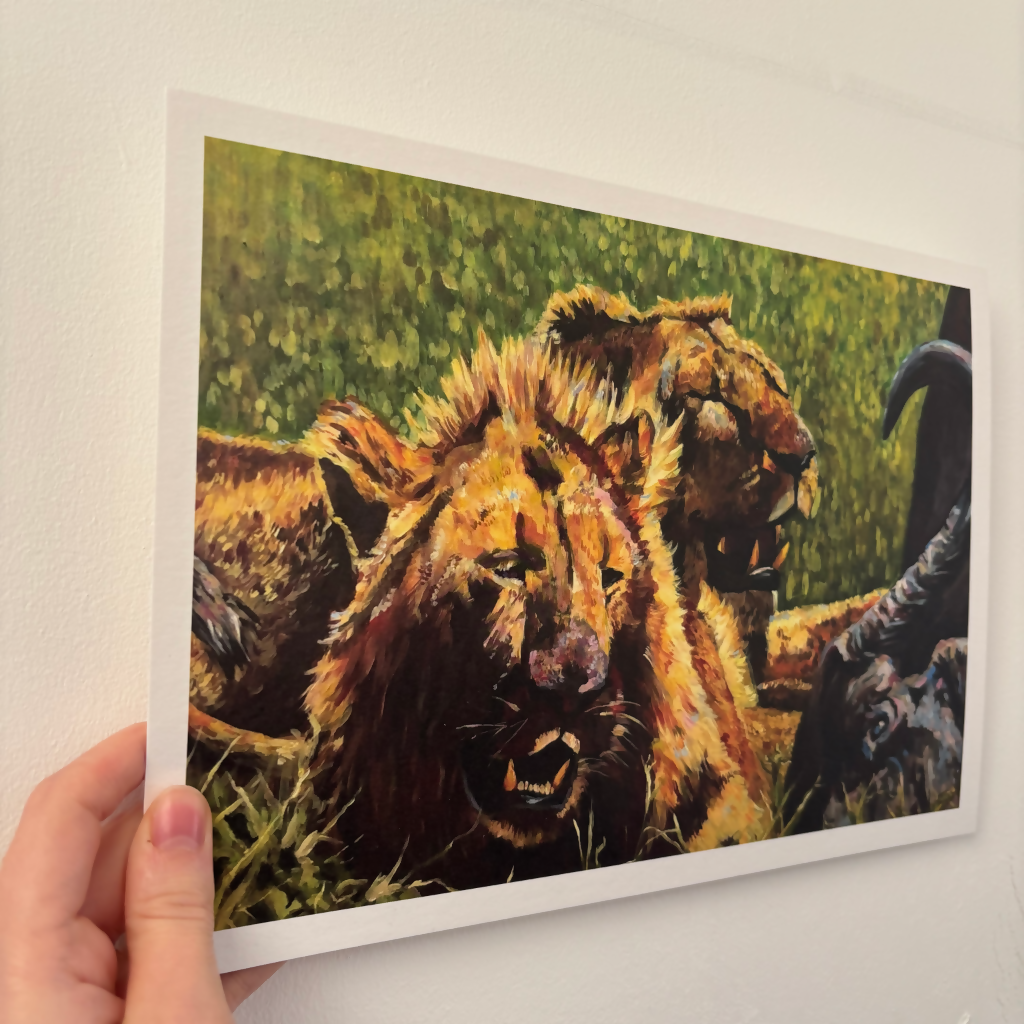 A4 Lion Print