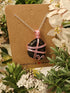 Lapis Lazuli Wire Wrapped Crystal Necklace on Sterling Silver Chain