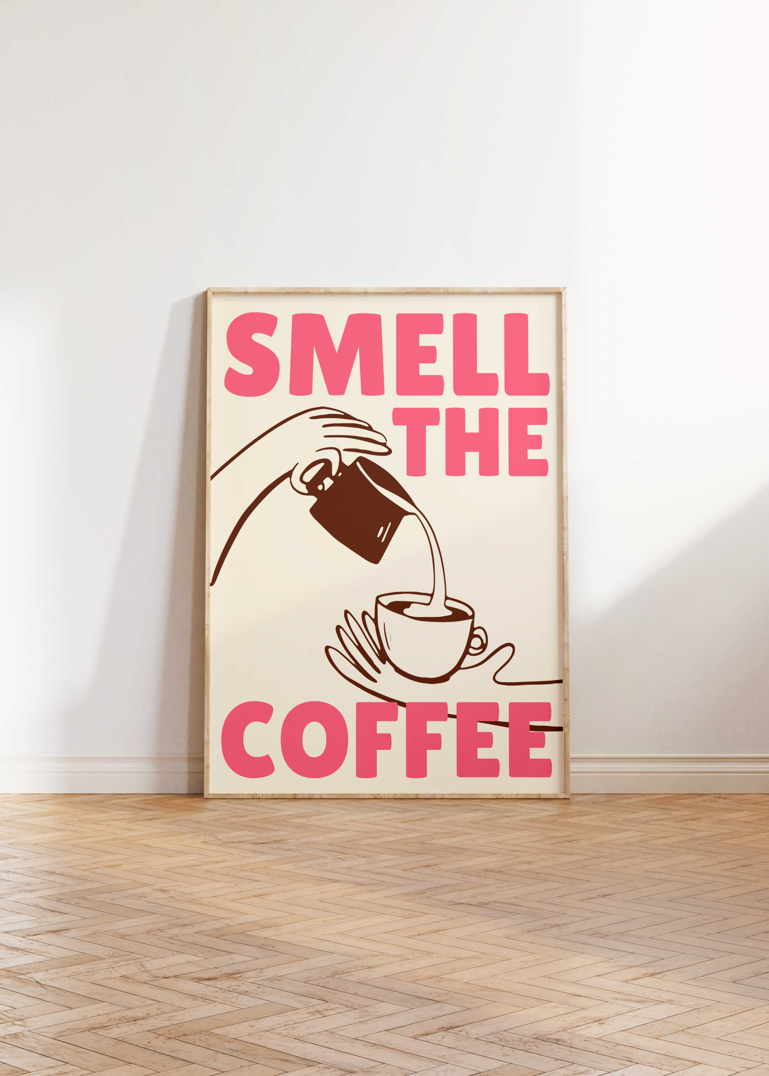 SMELL THE COFFEE KITCHEN WALL ART PRINT