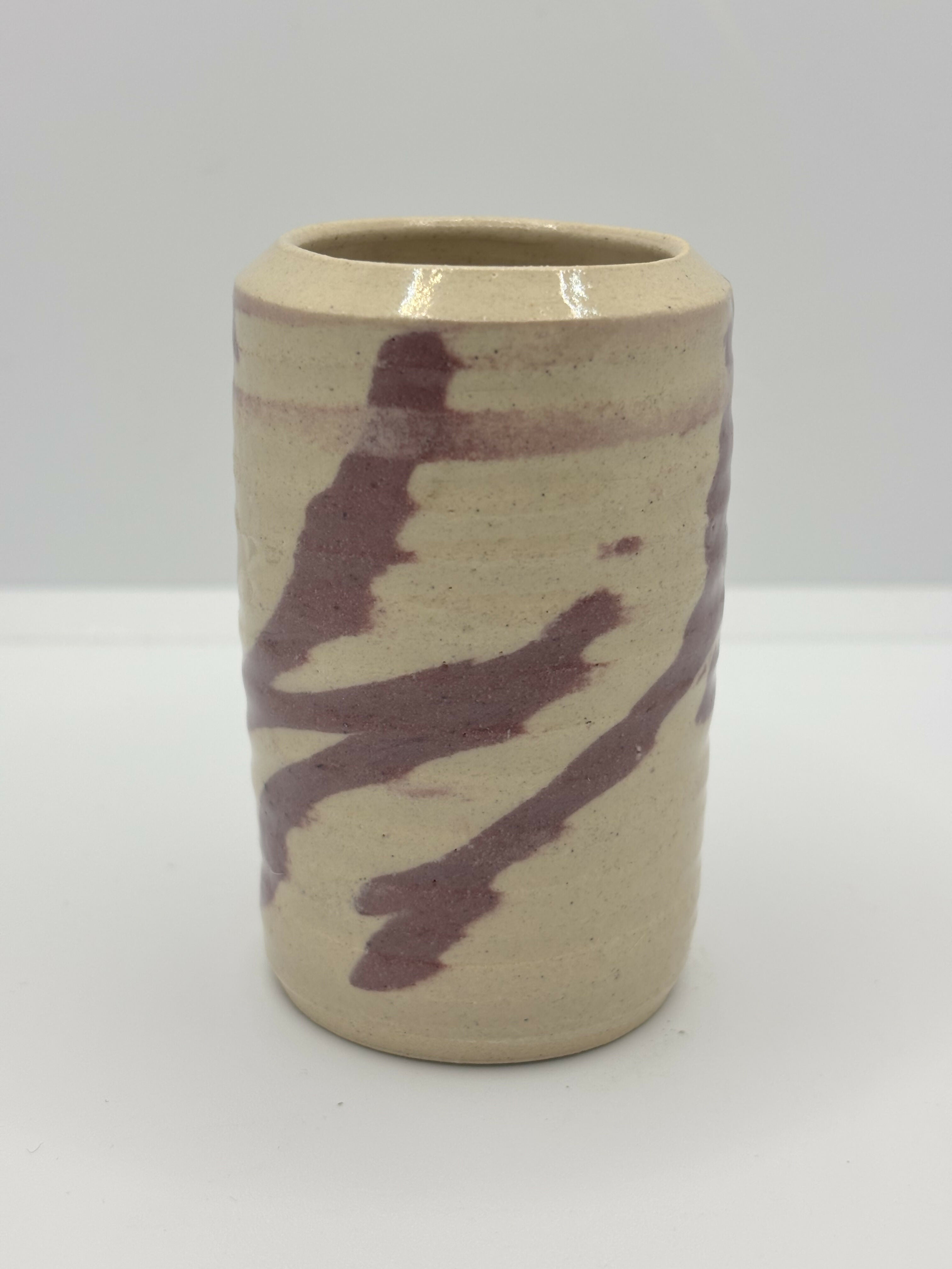 Raspberry Ripple Bud Vase