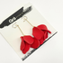 Iris Statement Dangle Earrings in Red