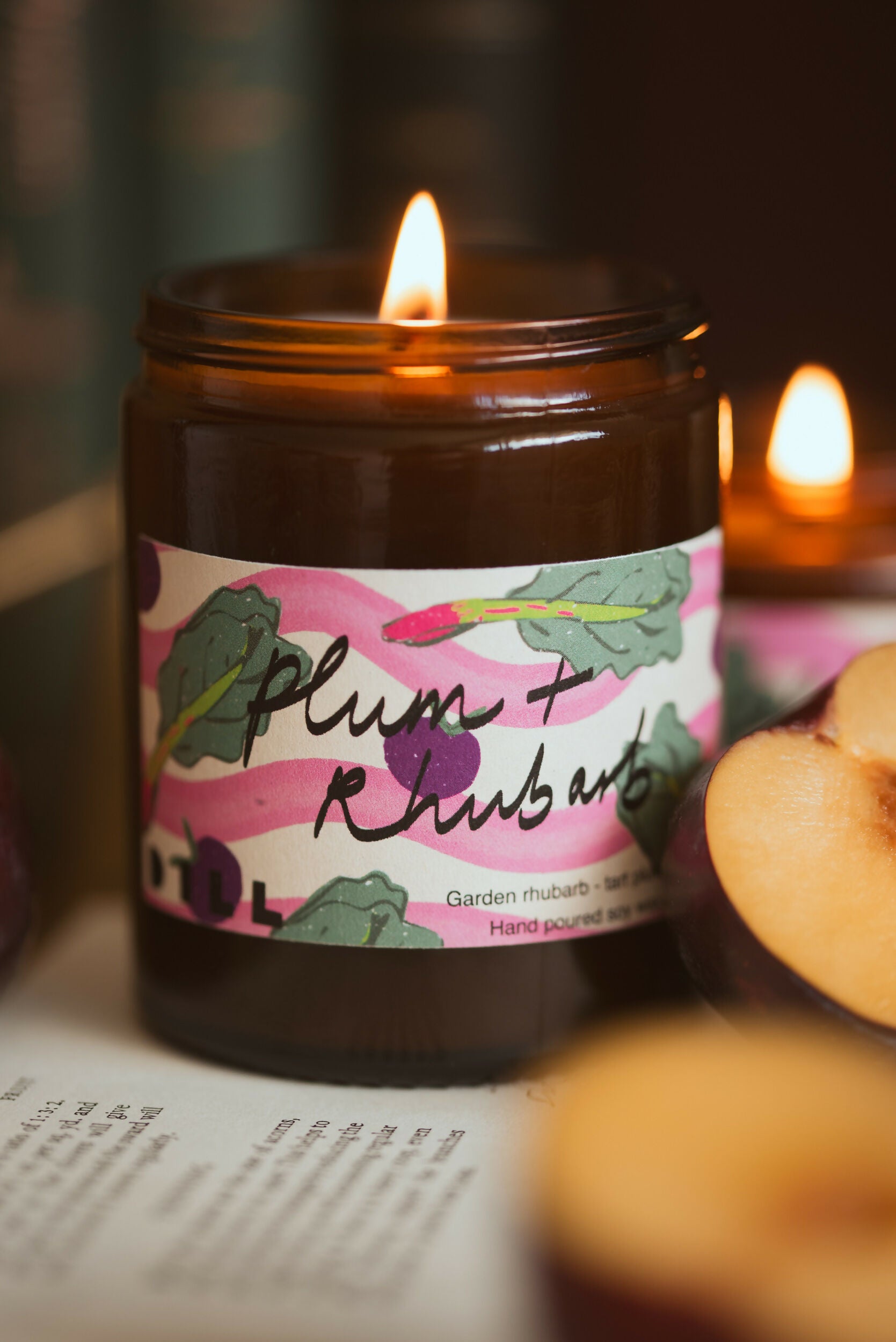 Plum and Rhubarb - Soy Wax Candle