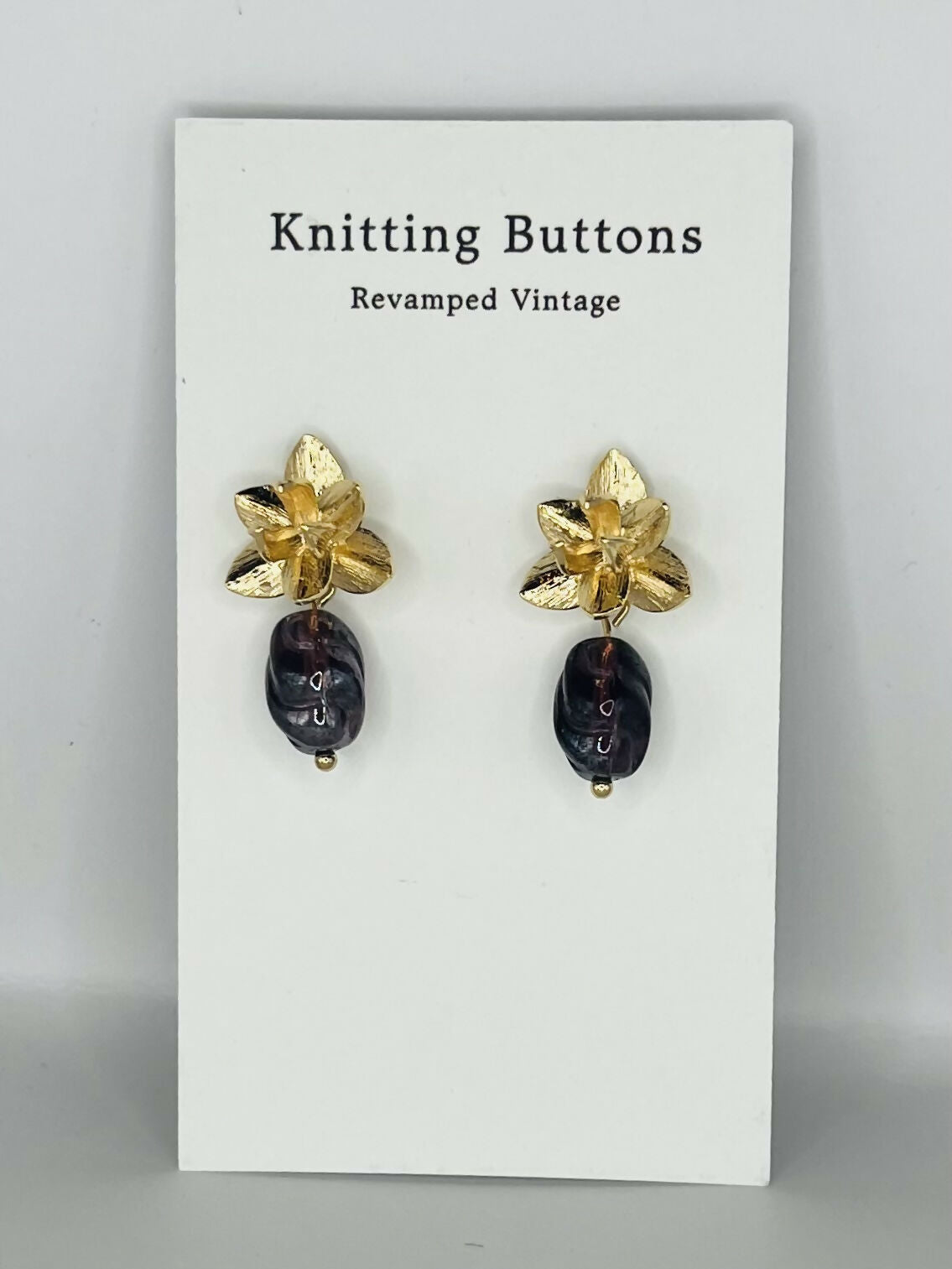 Revamped Vintage Earrings - Floral