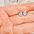BLUE MOONSTONE STUD EARRINGS