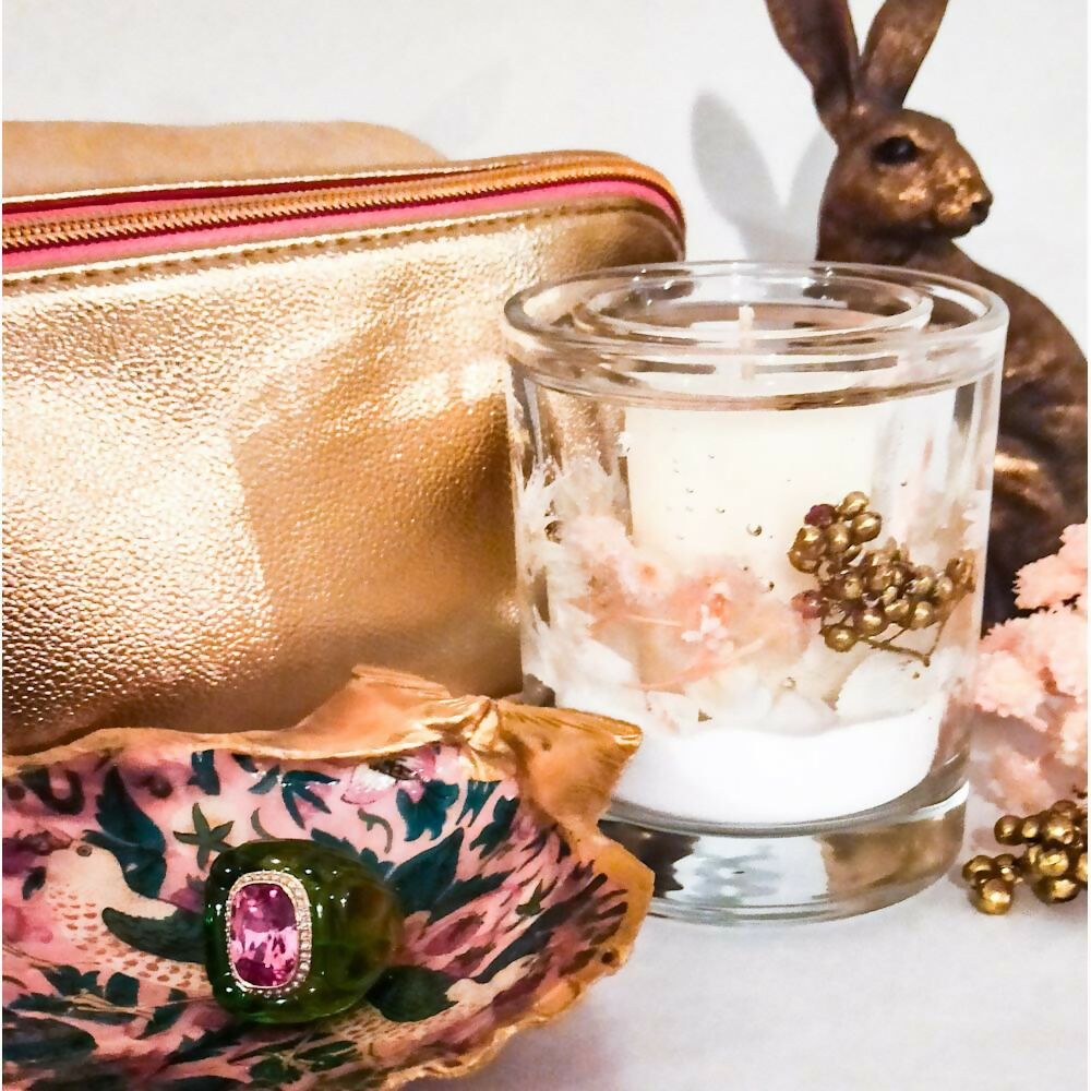 Pink Champagne Botanical Candle