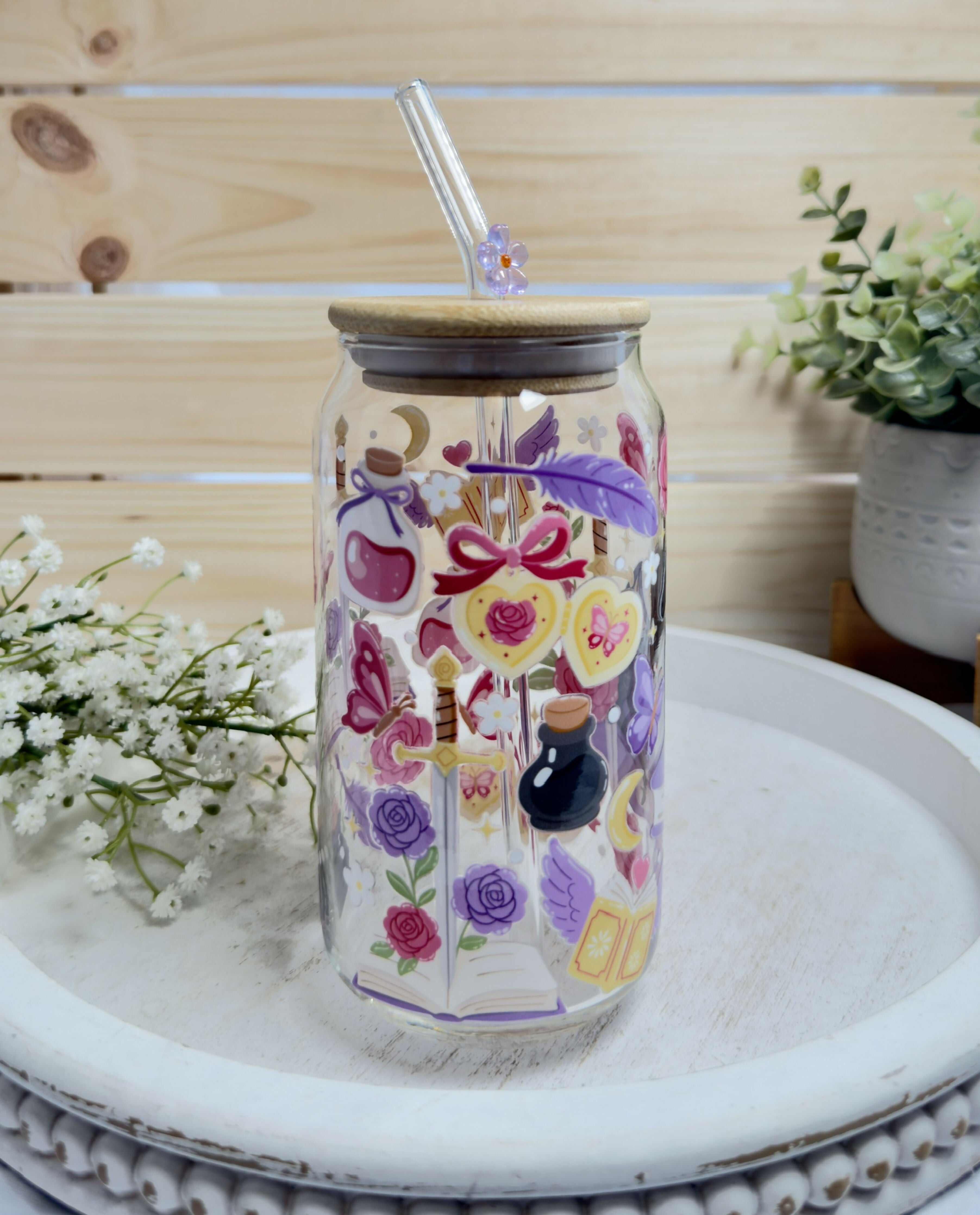 Glass Can Purple Dragon Magic Enchanted