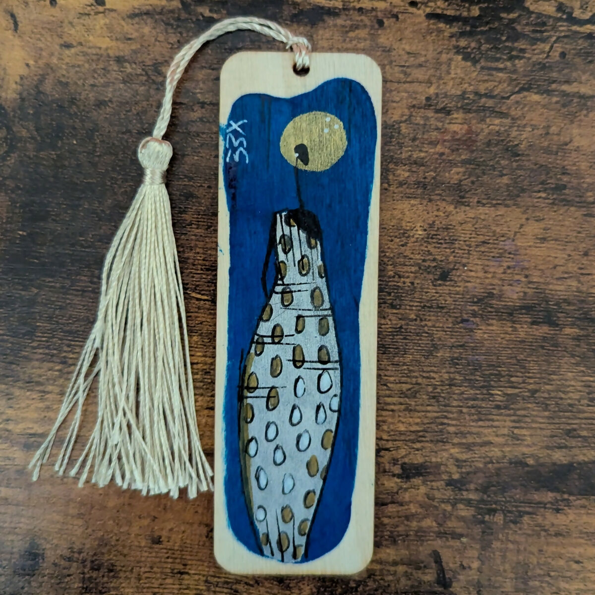 Wooden Hand Painted Bookmark