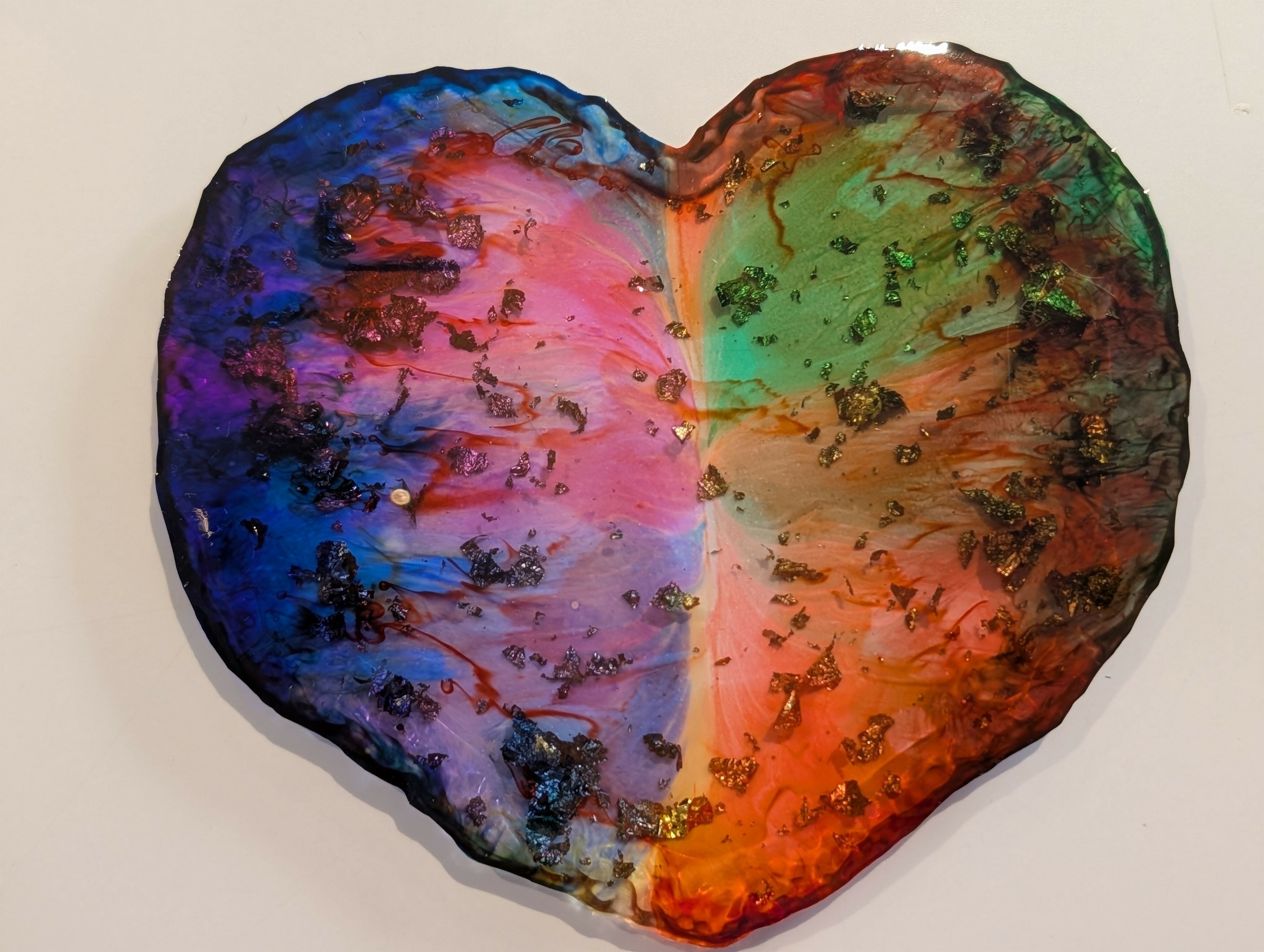 HANDMADE HEART SHAPED LARGE COASTERS