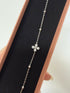 4 petal flower bracelet silver