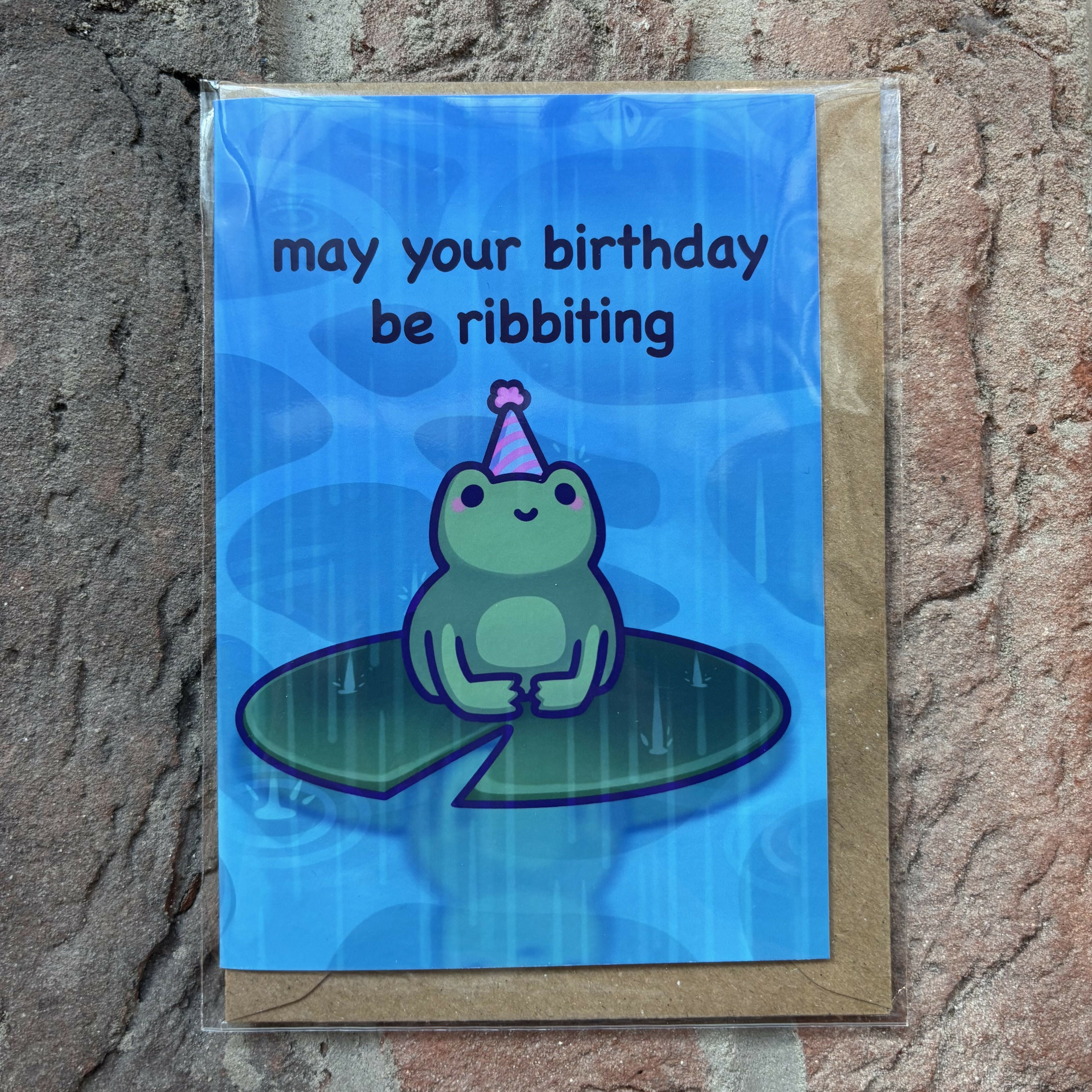 May Your Birthday Be Ribbiting Card