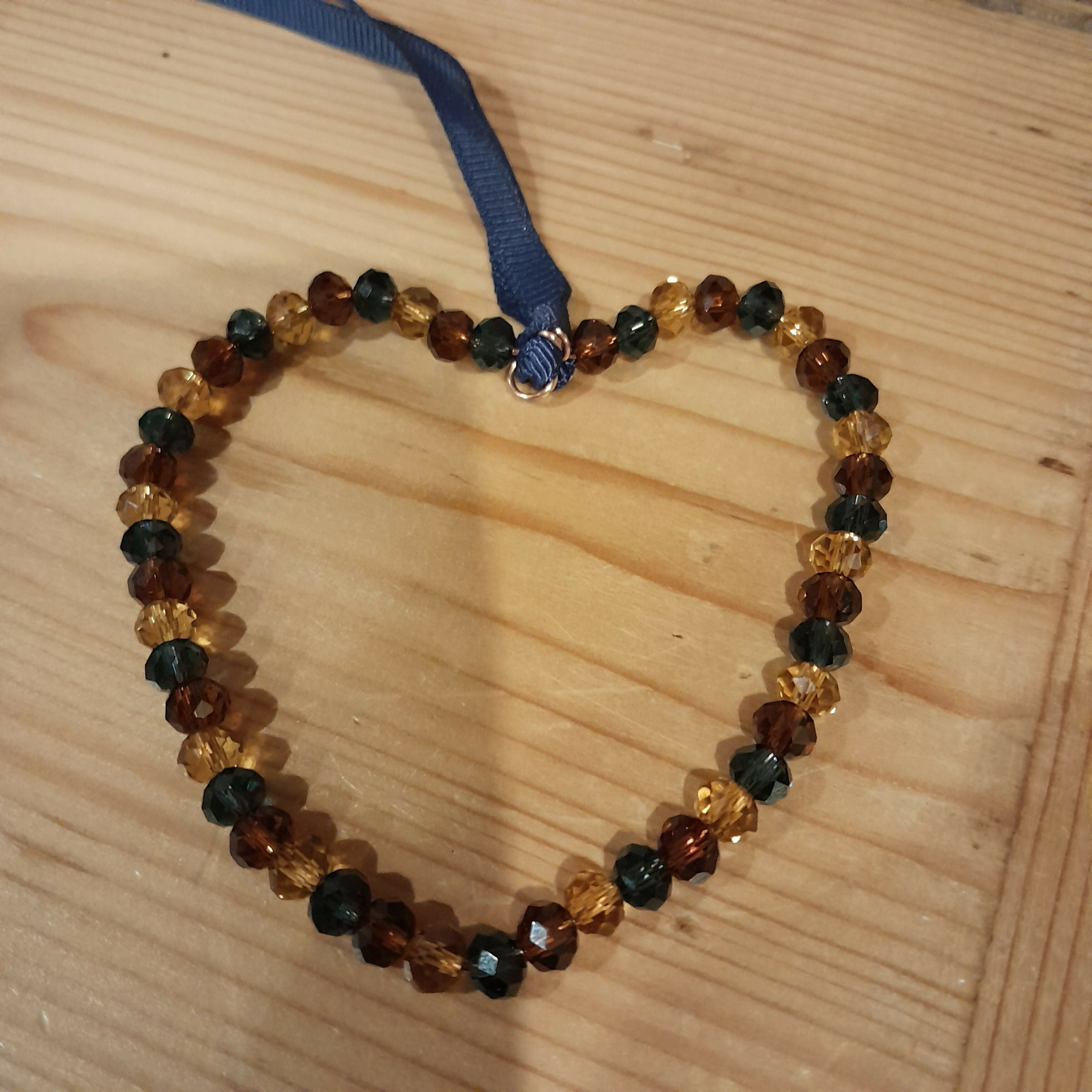 Love Token/Tree Jewellery with Faceted Glass Beads on Pure Copper Wire.